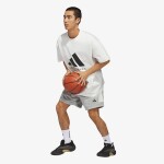 Tričko adidas Basketball T-Shirt (Gender Neutral) Off White/ Black M