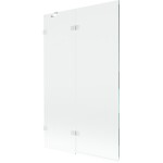 MEXEN/S - Lunar vaňová zástena 2-krídlová ľavá 110 x 150, transparent, biela 897-110-100-20-00-L