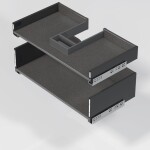 Kúpeľňová skrinka s čiernou úchytkou a umývadlom SAT Cube Way 100x53x46 cm dub Wellington mat CUBE46C1002DWMODC CUBE46C1002DWMODC