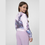 Dievčenská mikina Jr 4FJSS23TSWSF276 94A - 4F 146 fialová vzor