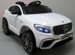 Mamido Elektrické autíčko Mercedes GLC63s biele s pohonom 4x4 a koženými sedadlami