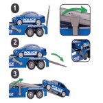 MalPlay Policajný transportér s helikoptérou a autom