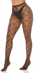 Dámske sieťované pančuchy "Hearts" SR3980 čierne - In-Stylefashion one size