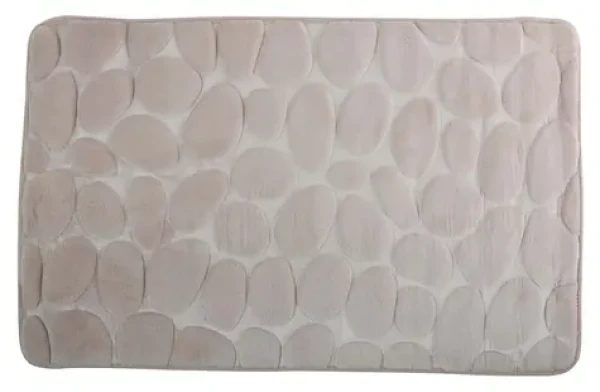 MSV Pebbles kúpeľňová predložka 50 x 80 cm béžová / PU pena / protišmyková