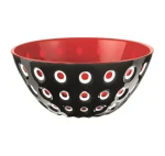 Guzzini LE MURRINE misa čierna, biela, červená / Misa / Akrylát / 3 Color Tech / O 20 cm (279420146)
