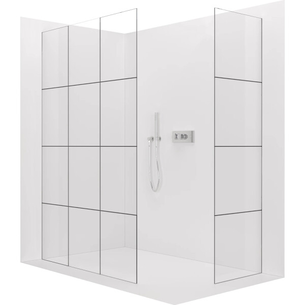 CERANO - Sprchová zástena Walk-in Crystal TL/P - 8 mm - bezvzperový systém - chróm, industriálne sklo - 110x110x200 CER-8050BD4854