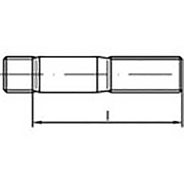 TOOLCRAFT TO-6861318 skrutky závrtné M10 75 mm DIN 938 Ušlechtilá ocel V4A A4 25 ks; TO-6861318