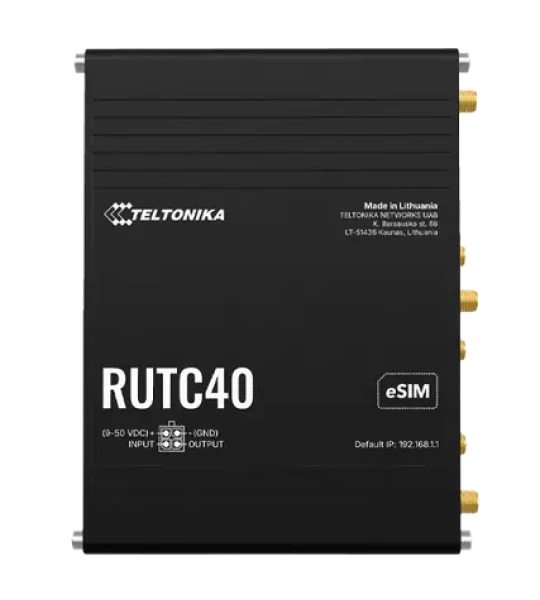 Teltonika RUTC40 / Router industriálny / 4G (LTE) / Wi-Fi 6 / Dual SIM eSIM / 4X LAN / 1x WAN (RUTC40000000)