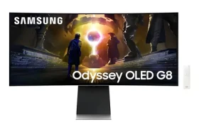 34" Samsung Odyssey OLED G8 S34DG850SU strieborná / OLED / 3440 x 1440 / 21:9 / 0,03 ms / 175 Hz / 250 cd / HDMI+DP+USB-C (LS34DG850SUXEN)