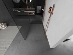 MEXEN/S - Kioto Sprchová zástena WALK-IN 125 x 100, transparent, meď kartáčovaná 800-125-212-65-00-100