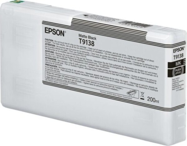 Epson originálny Wkład Atramentowy Epson T9138 Čierny matowy