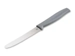 Böker Nôž na pečivo šedý / Kuchynský nôž / Vlnkované ostrie / Dĺžka čepele 10,5 cm / Celková dĺžka 21 cm (03BO014)