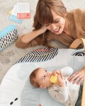 SKIP HOP Deka na hranie s drevenou hrazdičkou Discoverosity Montessori 0m+