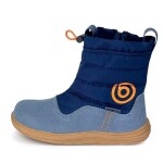 Chlapčenské zimné barefoot topánky s membránou Bugga RUBA Blue B00197-04 - 33