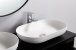 CERANO - Kúpeľňová skrinka Carole + doska pod umývadlo Navira Slim - 18 mm - čierna matná - 120x49,8x46 CER-476396