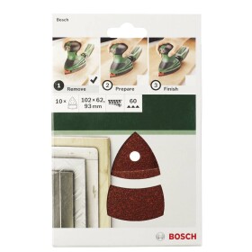 Bosch Accessories 2609256A64 univerzálny brúsny papier na suchý zips, s otvormi Zrnitosť 120 (d x š) 102 mm x 62.93 mm 10 ks; 2609256A64