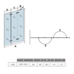 H K - Vaňová zástena S3 CLEAR 100x140cm - trojdielna sklopná, číre sklo SE-S3CLEAR100