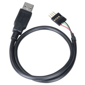 AKASA kábel externý USB na interný USB konektor / ext. USB (A) - interný 4pin na doske / 40cm (EXUSBIE-40)