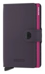 Kožená mini peňaženka Secrid Miniwallet Matte Dark Purple-Fuchsia