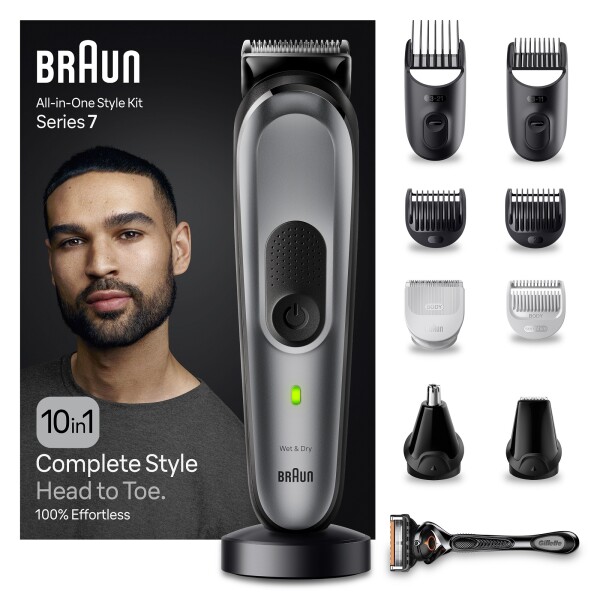 Braun MGK7420 All-in-one čierna / Zastrihávač / Pánsky / Celé telo / 10v1 / 1 - 21 mm (MGK7420)