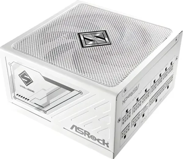 ASRock Steel Legend SL-1000GW biela / Zdroj / ATX / 1000W / 80 PLUS Gold / Modulárny / 135mm ventilátor (90-UXS100-GFEABA)
