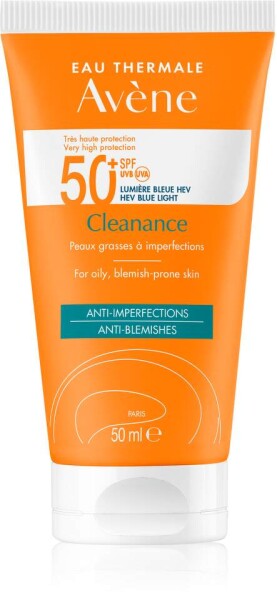 AVENE Cleanance slnečná ochrana SPF 50+ pre citlivú pleť 50 ml