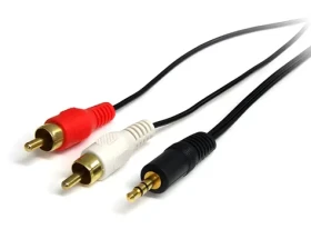 StarTech Audio kábel Jack 3,5 mm - 2x Cinch čierna / Audio kábel / 0,92 m (MU3MMRCA)