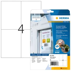 Herma Etikety fóliové biele 105x148 mm / Etikety / Fólie / Odnímateľné / 80 ks / A4 (4576)