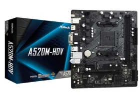 ASRock A520M-HDV / AMD A520 / DDR4 / SATA III RAID / USB / GLAN / M.2 / sc.AM4 / mATX (90-MXBE50-A0UAYZ)