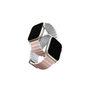 UNIQ Revix Premium Edition Reversible Magnetic remienok pre Apple Watch 41 40 38 mm - BLUSH (ružová biela) (8886463684276)