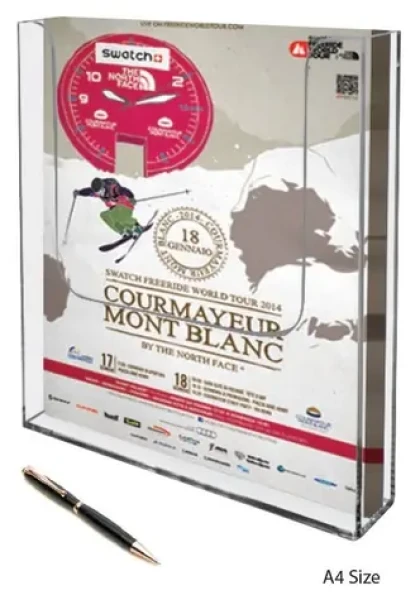 2x3 Odkladač na dokumenty A4 nástenný číry / Odkladač na dokumenty / polykarbonát / 210 x 297 mm