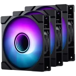 PHANTEKS M25 Gen2 PWM D-RGB 3ks čierna / 120mm / Hydraulic Bearing / 35.13 dB @ 2000 RPM / 72.72 CFM / 4-pin PWM + 3-pin (PH-F120M25_G2_DBK01_3P)
