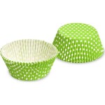 Cukrárenský košíček bielo žltozelený s bodkami 50x30mm 40 ks - Wimex