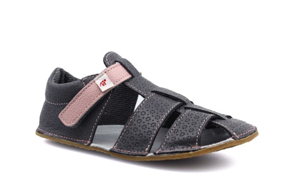 EF Barefoot sandále Ef Šedá s ružovou 26 EUR