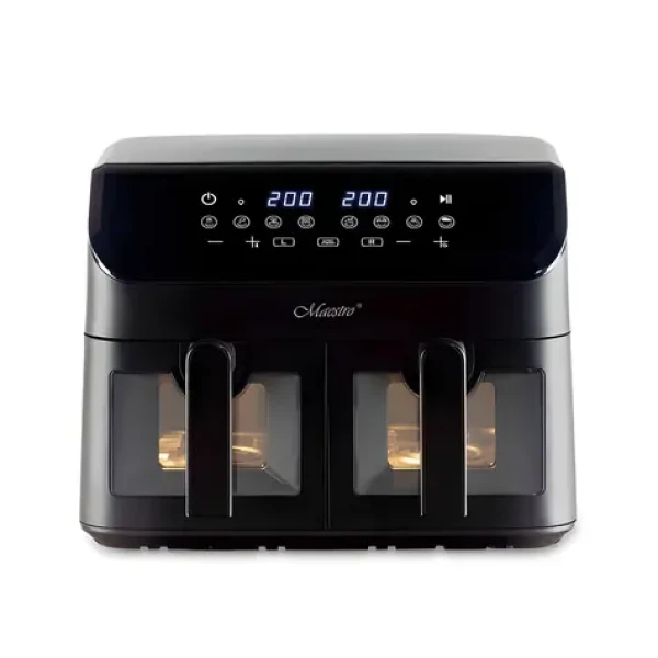 Maestro MR-758 čierna / Teplovzdušná fritéza / 2x 4,5 l / 2000 W / 8 programov (MR-758)
