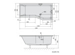 POLYSAN - VERSYS R asymetrická vaňa 170x84x70x47cm, biela 70611