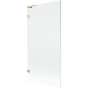 MEXEN/S - Lunar L vaňová zástena FIX 90 x 150, transparent, zlatá kartáčovaná 897L-090-000-55-00