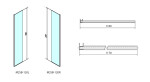 POLYSAN - MODULAR SHOWER prídavný panel na inštaláciu na stenu modulu 2, 1200 pravý MS2B-120R