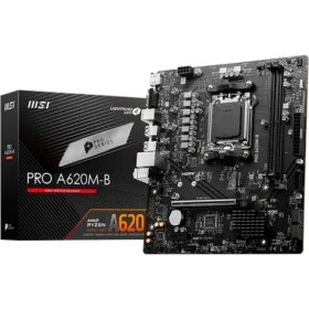 MSI PRO A620M-B / A620 / AM5 / 2x DDR5 / PCIEx16 / GLAN / mATX (PRO A620M-B)