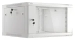 Lanberg WF01-6606-10S sivá / Nástenný rozvádzač / 19" / 6U / 600×600 mm / presklené dvere / flat pack (WF01-6606-10S)