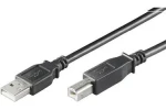 MicroConnect kábel USB 2.0 AB čierna / Kábel / M/M / 0,1 m / 480 Mbit/s (USBAB01B)