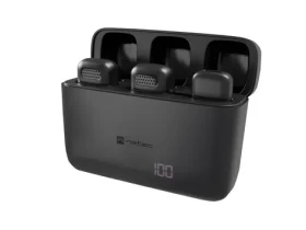 Natec Hopper Lavalier čierna / Klopový mikrofón / sada 2 ks / bezdrôtový / USB-C / 2.4 GHz (NMI-2254)