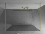 MEXEN/S - Kioto Sprchová zástena WALK-IN voľne stojaca 110 x 200, prúžky 8 mm, zlatá 800-110-002-50-09