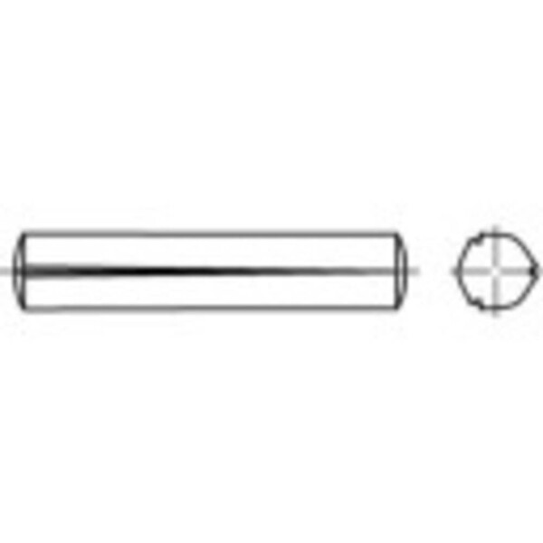 TOOLCRAFT 136031 kužeľový ryhovaný kolík (Ø x d) 10 mm x 60 mm ocel 25 ks; 136031