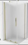 MEXEN/S - Velár sprchovací kút, posuvné dvere 120 x 120, dekor, zlato 871-120-120-31-50