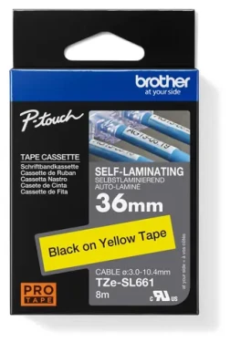 Brother TZE-SL661 žltá/čierna / Páska pre štítkovač / 36 mm / samolaminovacia / 8 m (TZESL661)