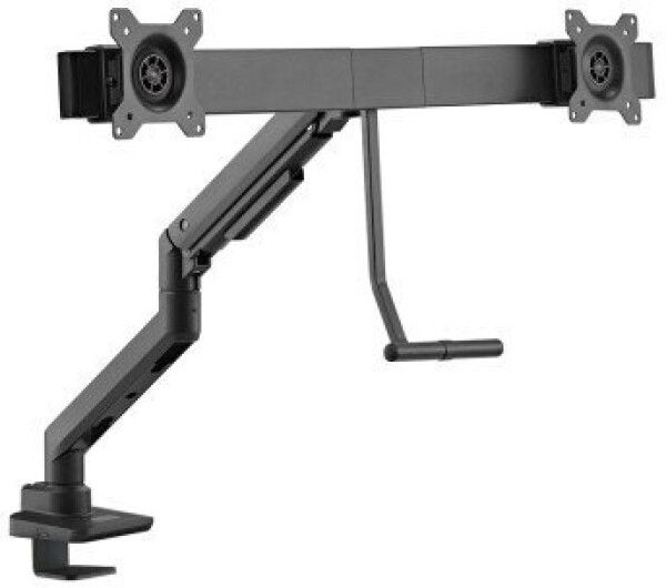 Goobay držiak do monitorów podwójny Office, Čierny