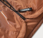 Dámská bunda v karamelové barvě s kapucí (B8105-12) Barva: odcienie brązu, Velikost: XXL (44)