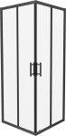 MEXEN - Rio sprchovací kút štvorec 70x70, priehľadná, čierna 860-070-070-70-00