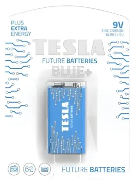 TESLA BLUE+ 9V / Batéria / Zinc Carbon / 6F22 / blister / 1 ks (15090120)